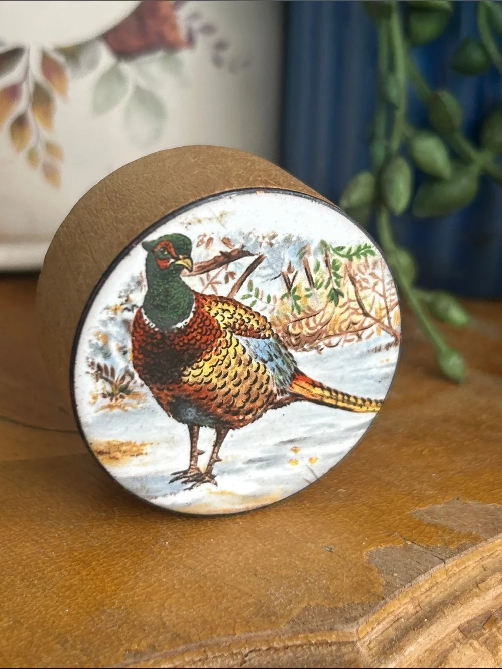 Vintage Pheasant Cork Bottle Stopper